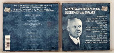 CD唱片 Gieseking - Beethoven, Mozart Piano Concerto, Sonata