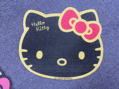 ♥小花花日本精品♥ Hello Kitty  刮泥絲圈地墊 腳踏墊 深色不顯髒 大臉造型 ~ 3