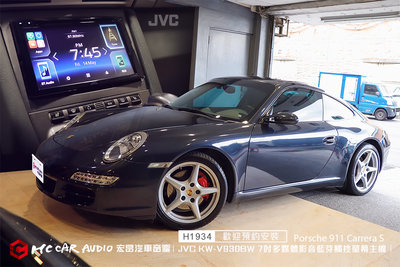 Porsche 911Carrera S JVC KW-V930BW 7吋多媒體影音+Q800 PRO行車… H1936
