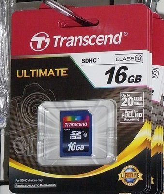 ...點子電腦-北投...正規貨◎創見Transcend 16G◎SDHC記憶卡CLASS 10，350元