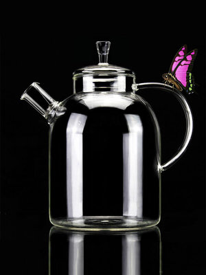 現貨 茶壺 加厚玻璃燒水壺煮茶壺電陶爐專用大容量耐高溫泡茶家用煮茶爐套裝