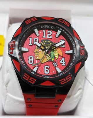 免運費 Invicta NHL Chicago Blackhawks 全新 52mm 自動錶 機械錶