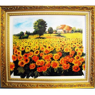 太陽花【加拿大向日葵】【幸福向日葵】【好運向日葵】60x52cm油畫掛畫