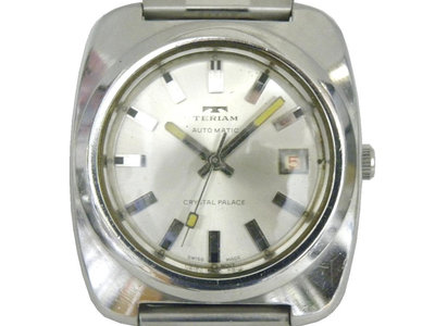 [專業] 機械錶 [TERIAM S3739] TERIAM  鮑魚型 自動錶[銀色面+日期]瑞士錶