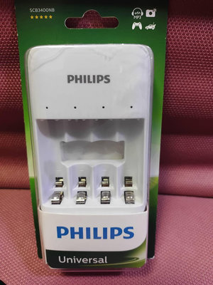 現貨 飛利浦 philips SCB3400NB USB鎳氫充電電池 4槽充電器 鎳氫電池 充電電池 3號4號皆可 拍室
