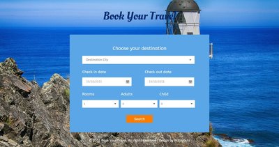 Book Your Travel Responsive 響應式網頁模板、HTML5+CSS3、網頁設計  #03062A