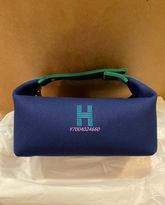 全新正品Hermes Bride-a-Brac case 深藍飯盒包便當袋便當包盥洗包 picotin Evelyn16