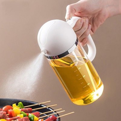 噴油瓶玻璃自動開合噴油壺調味料罐家用廚房食用油橄欖油噴霧化油噴壺油罐-KK220704