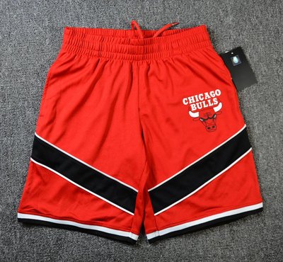 美國NBA籃球大童短褲 青年版  芝加哥公牛隊  JORDAN   口袋版 運動籃球褲 紅色 正版