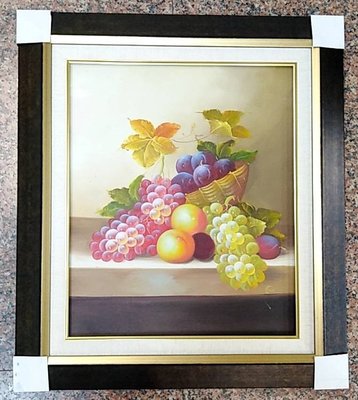 『府城畫廊-手繪油畫』豐收－水果靜物畫－70x80－(含框價)－有實體店面－請查看關於我聯繫G1331