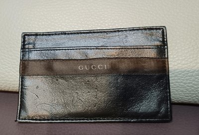 降價出清！ 真品 Gucci 小羊皮卡片夾/名片夾 （黑色）保證真品 出清特賣！