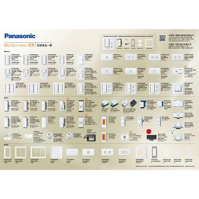 Panasonic   松下 DECO星光系列開關 插座 WTFF17414W