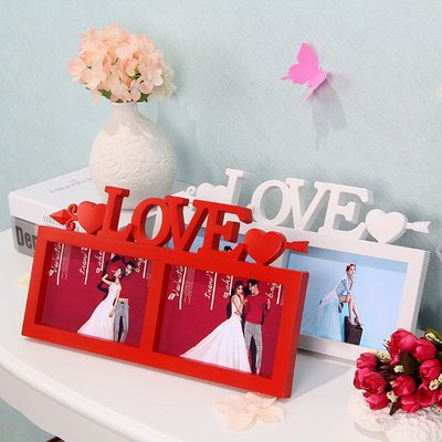 愛可兒 LOVE婚紗相框 2-3框 ❤ 6吋 7吋 情人節禮品 照片 畫框 生日禮物 婚禮小物 相片牆 桌框 韓風相框