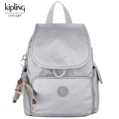 【MOMO全球購】Kipling夏季22新款雙肩包小號凱浦林雙肩書包旅行背包媽咪包超輕