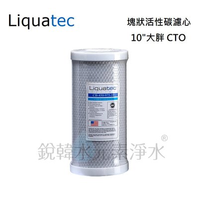 【美國 Liquatec】10英吋大胖CTO塊狀活性碳濾心 銳韓水元素淨水