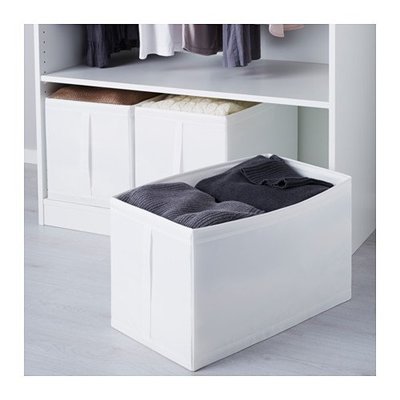 正品IKEA宜家思庫布大號收納盒子3件套整理儲物衣服盒內衣盒衣柜