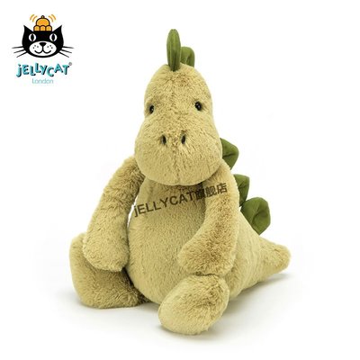 jELLYCAT Bashful Dino害羞恐龍柔軟毛絨玩具男生玩具 綠色 31cm