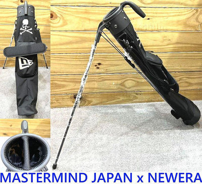 BLACK全新MASTERMIDN JAPAN x NEWERA GOLF反光3M骷髏WORLD高爾夫球袋