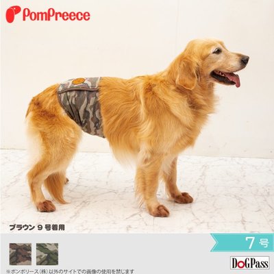 貝果貝果 日本 Pompreece 帥氣 ARMY 迷彩帥氣禮貌帶 [M005]  大型犬  大狗