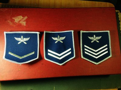 【布章。臂章】空軍二兵一兵上兵臂章一組三片價格/布章 電繡 貼布 臂章 刺繡/生存遊戲