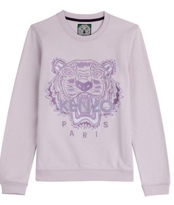 喬瑟芬【KENZO】特價～2015春夏 粉紫色 Tiger 虎頭刺繡 Sweatshirt 長袖 上衣