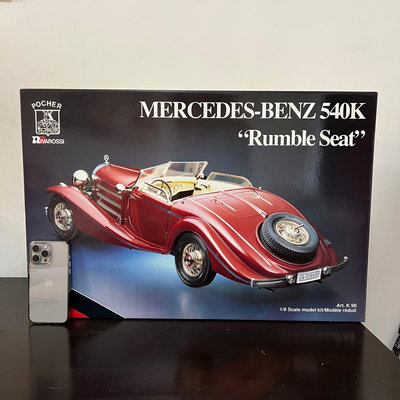 POCHER紅色 MERCEDES BENZ 540K “Rumble Seat”古董車模型 1/8 K90 (全新正品未拆封) 珍稀絶版品