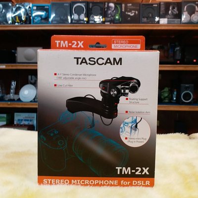 視聽影訊 TASCAM TM-2X TM2X DSLR專用XY錄音裝置 數位相機 單眼 麥克風 /canon nikon sony相機可用