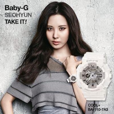 CASIO 手錶公司貨 BABY-G系列GA-110縮小版BA-110-7A3 白錶帶 立體感