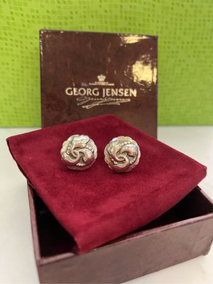 Georg Jensen 93銀石夾式耳環💋丹麥品💋喬治傑生