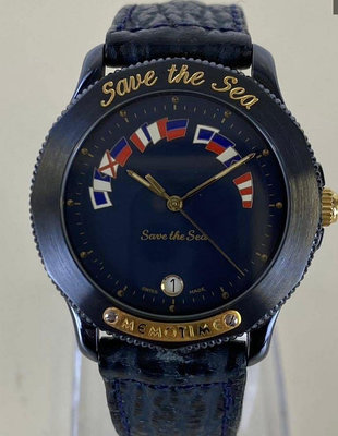 瑞士製造崑崙錶CORUM Memotime Save The Sea航海旗幟限量錶原廠盒