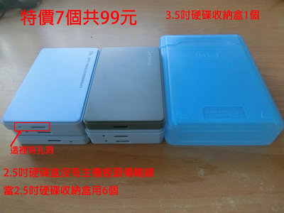 3.5吋硬碟收納盒1個，2.5吋硬碟盒6個沒有主機板跟傳輸線當做2.5吋硬碟收納盒用