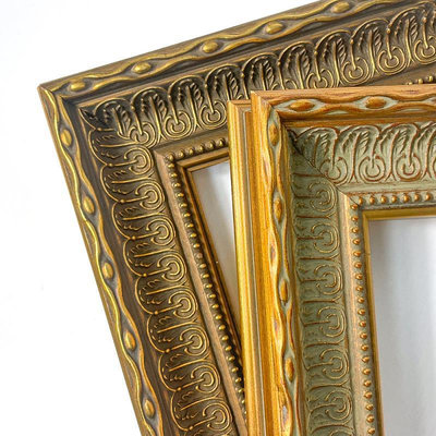 實木相框 歐式實木線條裝飾畫相框古典印花手工貼箔油畫框裝裱木條