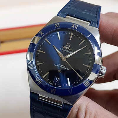 【個人藏錶】 OMEGA 歐米茄 新款星座系列 藍色陶瓷圈 8900機芯 41mm 全套 台南二手錶