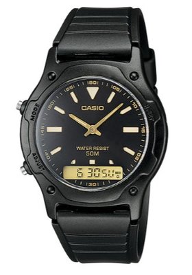 【萬錶行】CASIO 簡約經典雙顯腕錶 AW-49HE-1A
