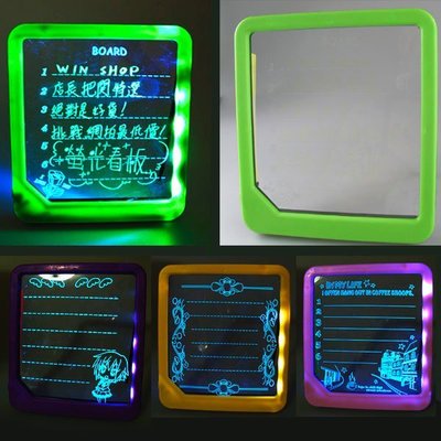 螢光看板，透明超亮 LED寫字板看牌、手寫板，附螢光筆