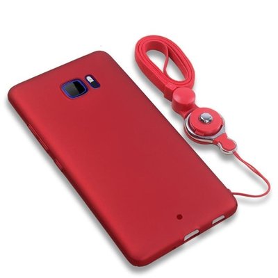 現貨熱銷-博威科 HTC U Ultra手機殼紅色掛繩外殼htc U-1w保護套硬殼男女款XBD