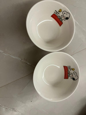 z日本中古卡通史努比snoopy 深碗 盤 陶瓷 大面碗