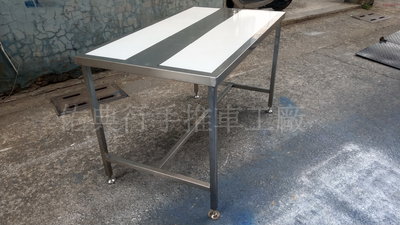 [佑典行-阿中手推車工廠]不鏽鋼工作桌75x130cm