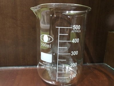 玻璃燒杯 低型燒杯 燒杯 高型燒杯 50ml 100ml 250ml 400ml 500ml 1000ml 實驗玻璃 500ml
