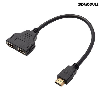 新品促銷 HDMI分配器線1進2出HDMI分配線一進二出HDMI一分二 可開發票