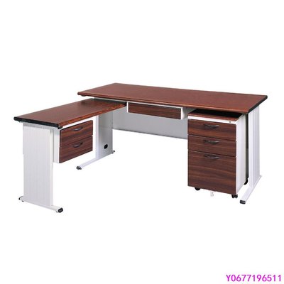 DL OATH主管桌L型 辦公 具 辦公桌 工作桌胡桃色 灰白腳整組臺中市區-標準五金