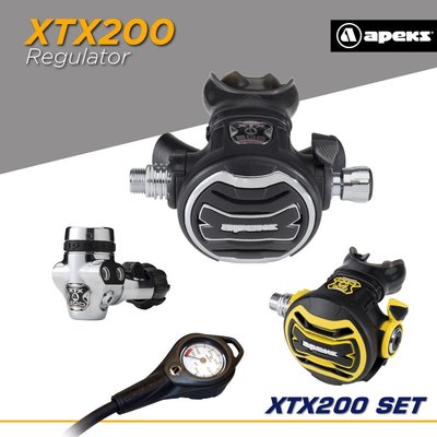 台灣潛水---APEKS XTX200調節器組+備用二級頭XTX40+錶組