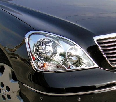 圓夢工廠 Lexus LS430 2001~2003 改裝 鍍鉻銀 車燈框飾貼 前燈框 頭燈框 鍍鉻亮框貼