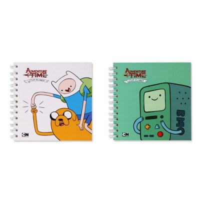 ♀高麗妹♀韓國 Adventure Time《探險活寶》讀書學習計劃本/自填日期.雙線圈.硬書封手帳(2款選)現貨