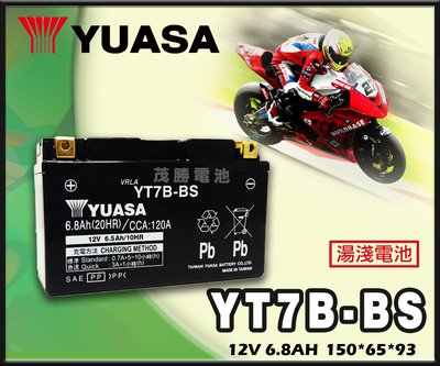 【茂勝電池】YUASA 湯淺 YT7B-BS 機車電池 7號薄型 GT7B FORCE CYGNUS-X 勁戰 適用