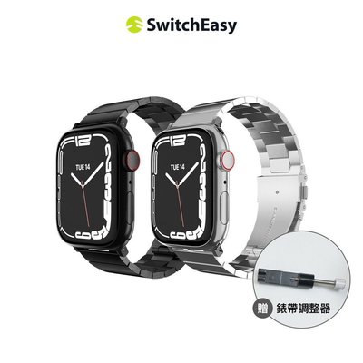 MAGEASY 魚骨牌 Apple Watch Maestro 不鏽鋼鏈錶帶 不鏽鋼金屬錶帶 (附長度調整器)