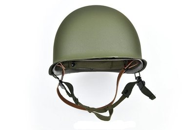 [01] 鋼製 復刻 二戰 M1 頭盔 ( 安全帽功夫龍鎮暴護具防身鋼盔防彈盔角色扮演軍人士兵防彈WARGAME偽裝帽