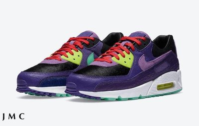 NIKE AIR MAX 90 紫綠 馬毛 鱷魚壓紋 小丑 休閒鞋 男女鞋 CZ5588-001