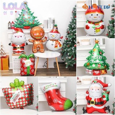 雪人聖誕老人雪人充氣玩具 / 大聖誕樹禮品袋鋁箔氣球 / 聖誕晚會用品-LOLA創意家居