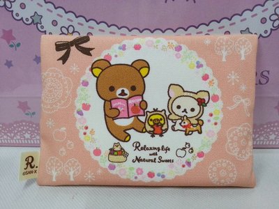 花見雜貨~日本製 全新正版 懶懶熊 拉拉熊 懶妹 小雞 開心野餐 帆布 面紙包 附一包面紙